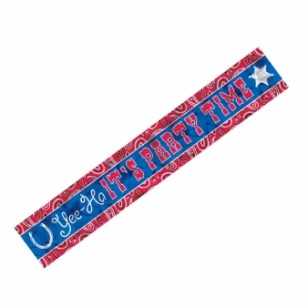 Cowboy Western Bandana It's Party Time Banner